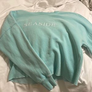 The Seaside Style cropped mint sweatshirt size medium